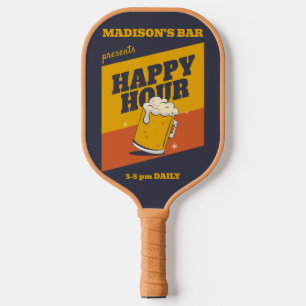 Palas De Pickleball Hora feliz de texto de personalizado