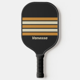 Palas De Pickleball Horizonte Dorado Retro a través de Franjas con Nom