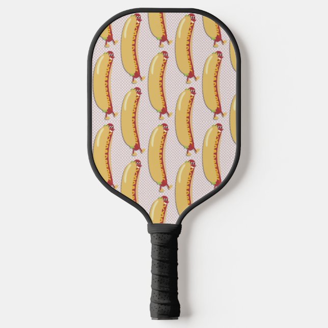 Palas De Pickleball Hot Diggity Dog Divertido Carácter Retro Cheeky (Anverso)