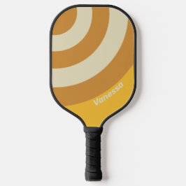 Palas De Pickleball Huella de Círculo de Mostaza Retro Sunshine con no