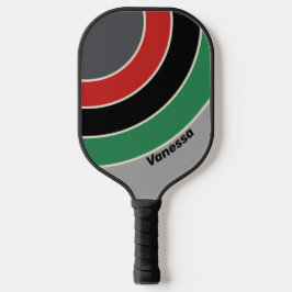 Palas De Pickleball Huella de círculo VHS de época con nombre