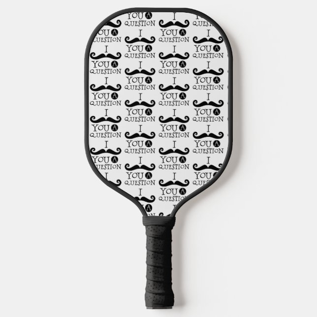 Palas De Pickleball Humor de bigote negro (Anverso)