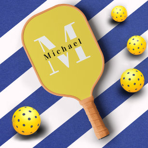 Palas De Pickleball Iluminación Monograma amarillo moderno simple lind