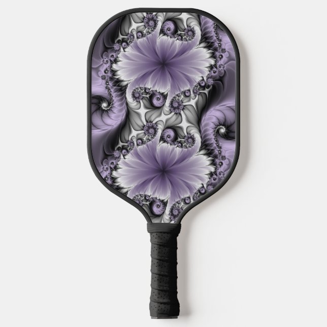 Palas De Pickleball Ilusión Lilac Resumen Arte Fractal Floral Fantasía (Anverso)