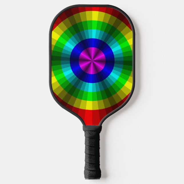 Palas De Pickleball Ilusión óptica arcoiris (Anverso)