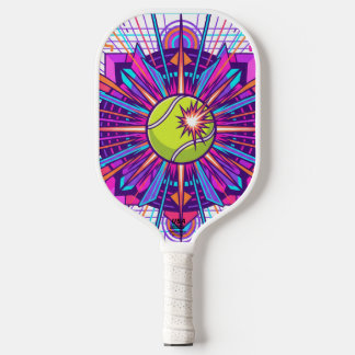 Palas De Pickleball Ilustración abstracta geométrica de pelota de páde