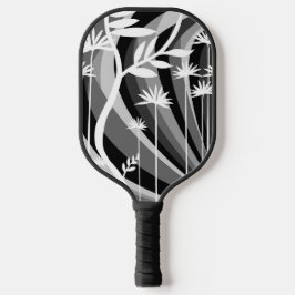 Palas De Pickleball Ilustracion botánico blanco y negro