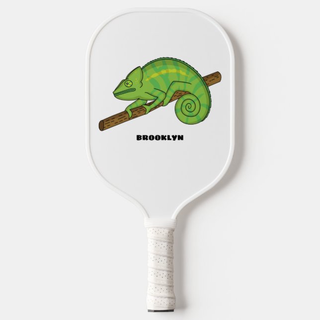 Palas De Pickleball Ilustracion Chameleon de Parson (Anverso)
