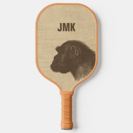 Palas De Pickleball Ilustracion Chimpancé Vintage personalizado