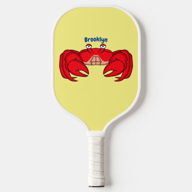 Palas De Pickleball Ilustracion de cangrejo rojo (Anverso)