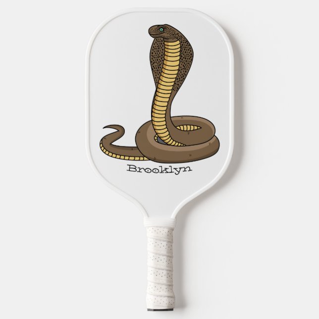 Palas De Pickleball Ilustracion de cobra marrón (Anverso)