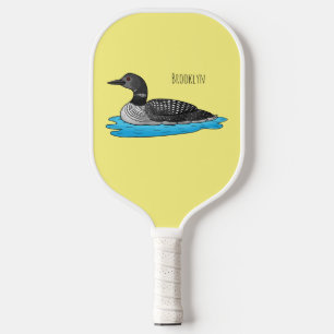 Palas De Pickleball Ilustración de dibujos animados de ave somormujo