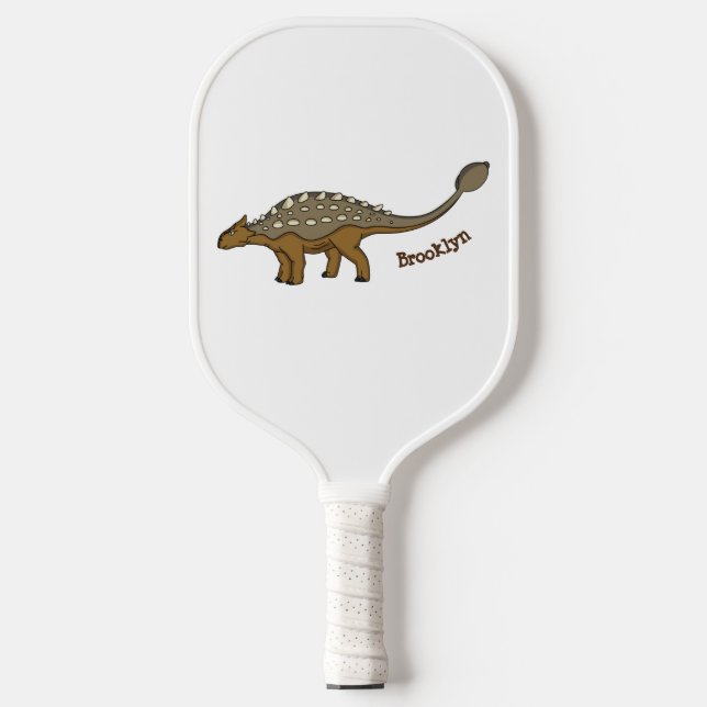 Palas De Pickleball Ilustracion de dinosaurios blindados de Ankylosaur (Anverso)
