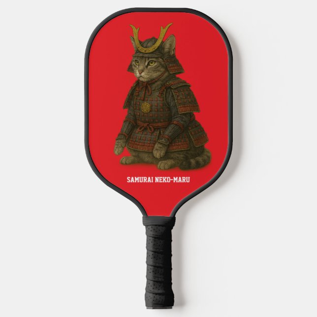 Palas De Pickleball Ilustracion de Guerrero del Gato Armado (Anverso)