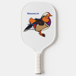 Palas De Pickleball Ilustracion de pato de mandarina colorida