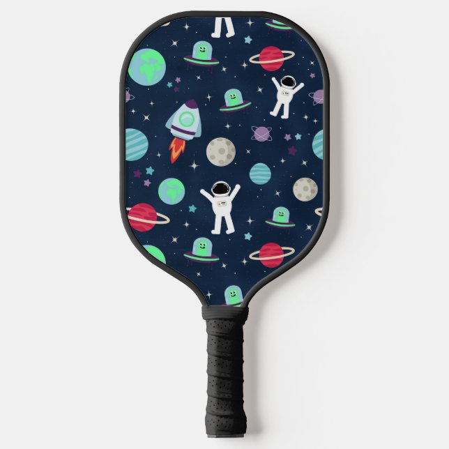 Palas De Pickleball Ilustración de patrón espacial (Anverso)