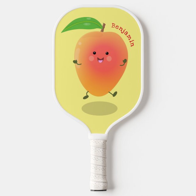 Palas De Pickleball Ilustracion de personalizado amarillo de mango ale (Anverso)