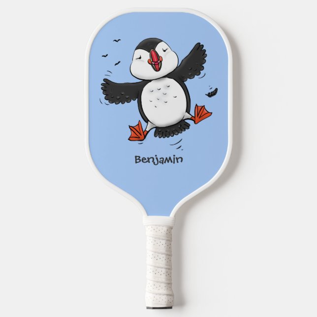 Palas De Pickleball Ilustracion de personalizado azul del ataúd flotan (Anverso)