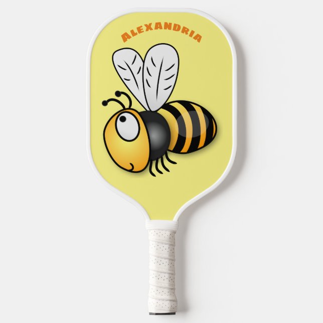 Palas De Pickleball Ilustracion de personalizado de abejas alegres (Anverso)