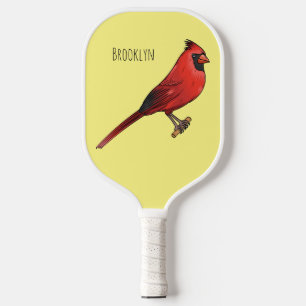 Palas De Pickleball Ilustracion de personalizado de aves cardinales de