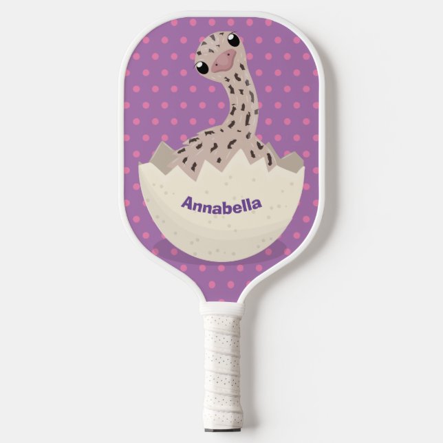 Palas De Pickleball Ilustracion de personalizado de avestruz de bebé (Anverso)