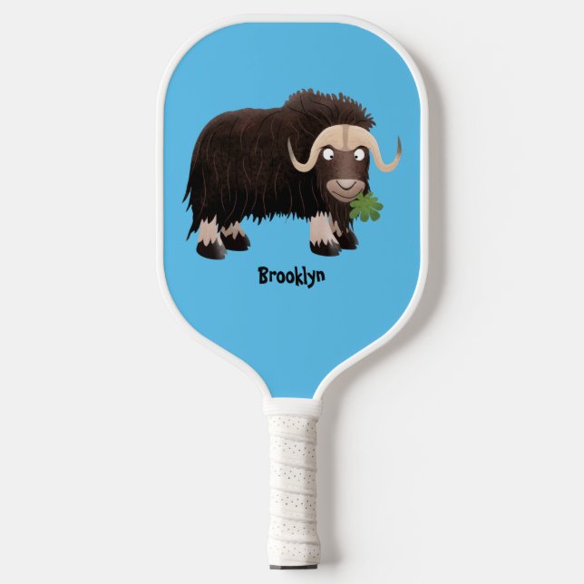 Palas De Pickleball Ilustracion de personalizado de buey hongo (Anverso)