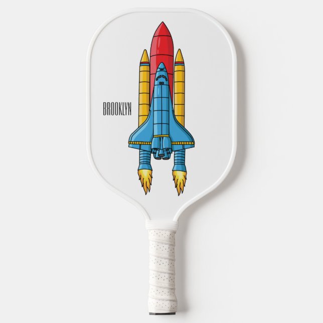 Palas De Pickleball Ilustracion de personalizado de buques de cohetes (Anverso)