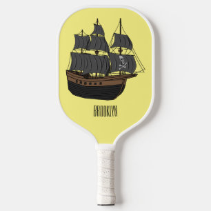 Palas De Pickleball Ilustracion de personalizado de buques piratas