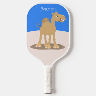 Palas De Pickleball Ilustracion de personalizado de camello alegre y s