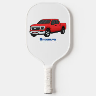 Palas De Pickleball Ilustracion de personalizado de camioneta roja