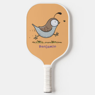 Palas De Pickleball Ilustracion de personalizado de codorniz de califo