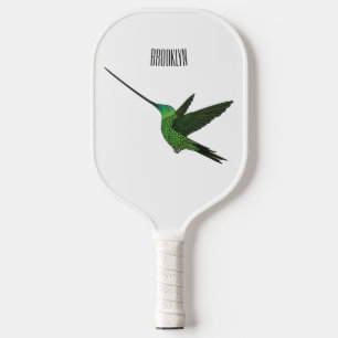 Palas De Pickleball Ilustracion de personalizado de colibrí con moto d