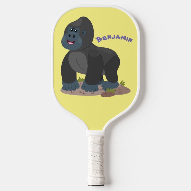 Palas De Pickleball Ilustracion de personalizado de gorila grande y fe (Anverso)