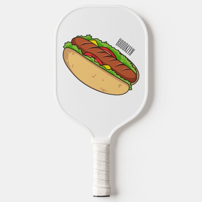 Palas De Pickleball Ilustracion de personalizado de hot dog (Anverso)