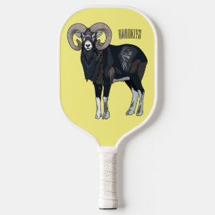 Palas De Pickleball Ilustracion de personalizado de ovino Mouflon