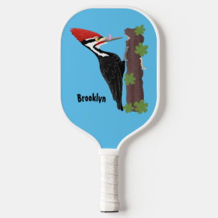 Palas De Pickleball Ilustracion de personalizado de pájaros carpintero