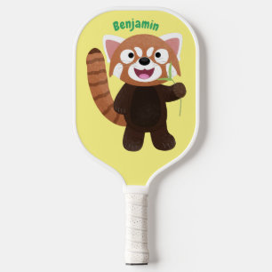 Palas De Pickleball Ilustracion de personalizado de panda rojo