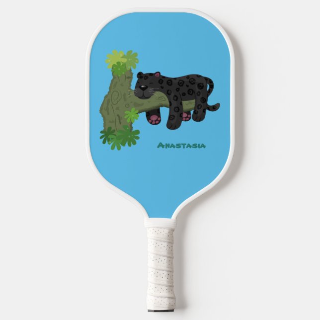 Palas De Pickleball Ilustracion de personalizado de pantera negra de j (Anverso)