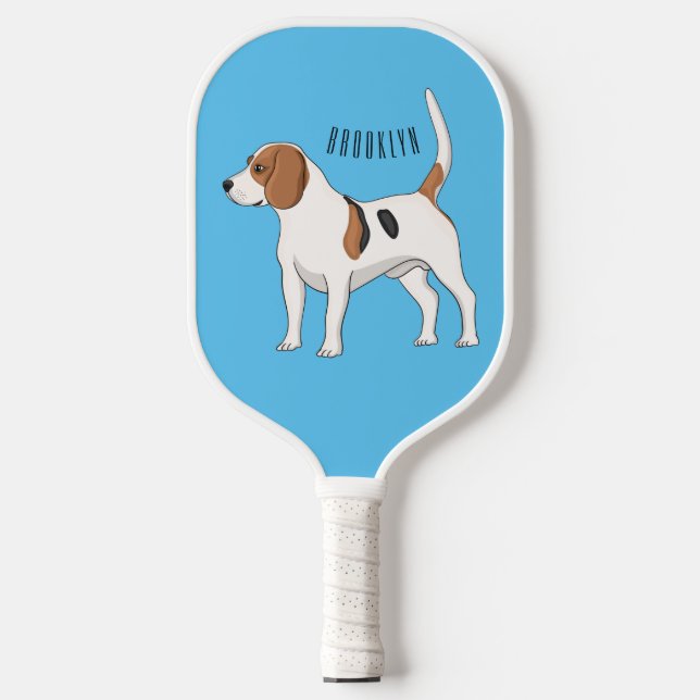 Palas De Pickleball Ilustracion de personalizado de perro Beagle (Anverso)