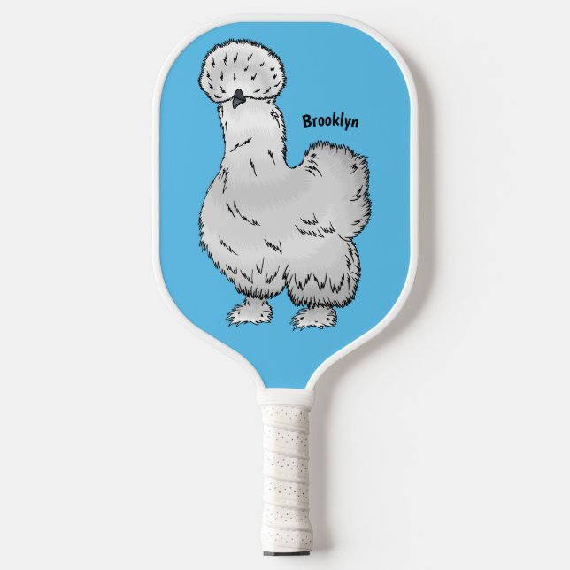 Palas De Pickleball Ilustracion de personalizado de pollo de Silkie (Anverso)
