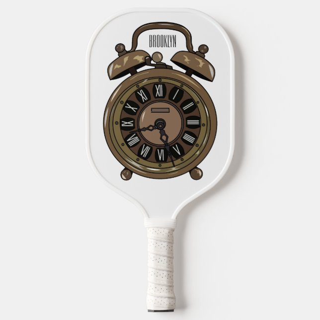 Palas De Pickleball Ilustracion de personalizado de reloj de alarma (Anverso)