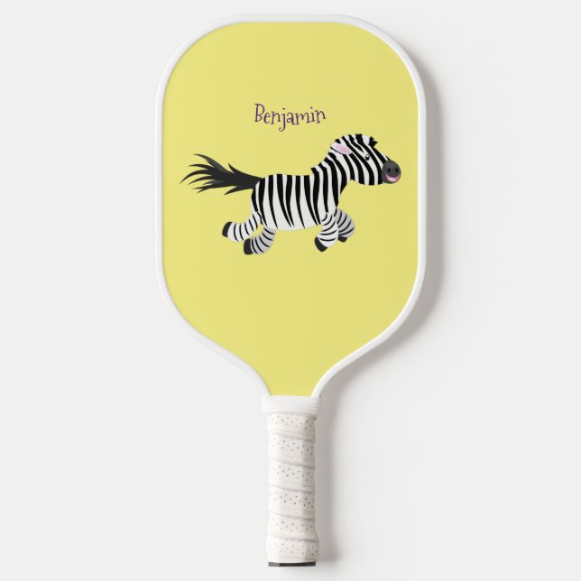 Palas De Pickleball Ilustracion de personalizado de zebra graciosa (Anverso)