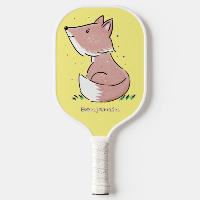 Palas De Pickleball Ilustracion de personalizado de zorro bebé (Anverso)