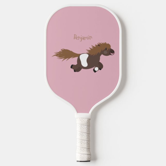 Palas De Pickleball Ilustracion de personalizado del pony de Shetland  (Anverso)