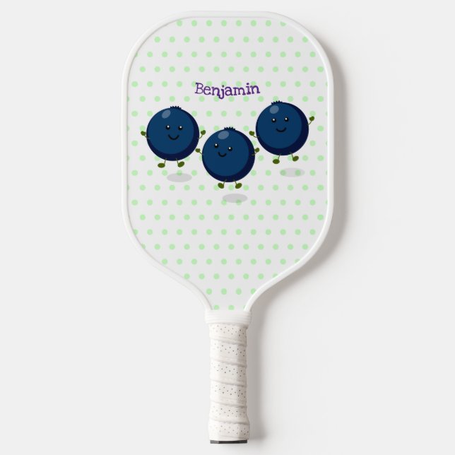 Palas De Pickleball Ilustracion de personalizado morado de arándanos a (Anverso)