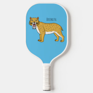 Palas De Pickleball Ilustracion de tigre con dientes de saber