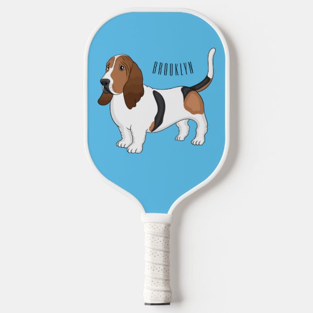 Palas De Pickleball Ilustracion del personalizado del perro de enlace  (Anverso)