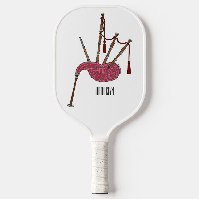 Palas De Pickleball Ilustracion personalizado Bagpipes (Anverso)