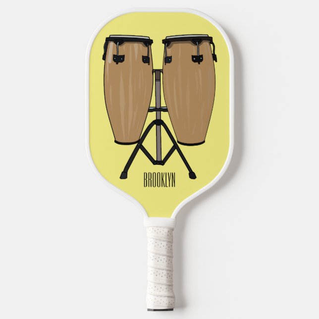 Palas De Pickleball Ilustracion personalizado Bongo drum (Anverso)