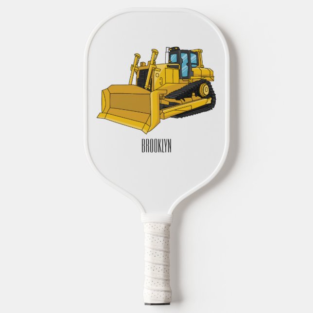 Palas De Pickleball Ilustracion personalizado Bulldozer (Anverso)